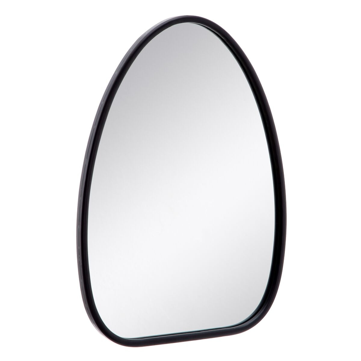 Stensko ogledalo 52 x 2,5 x 68 cm Črna Kovina-0