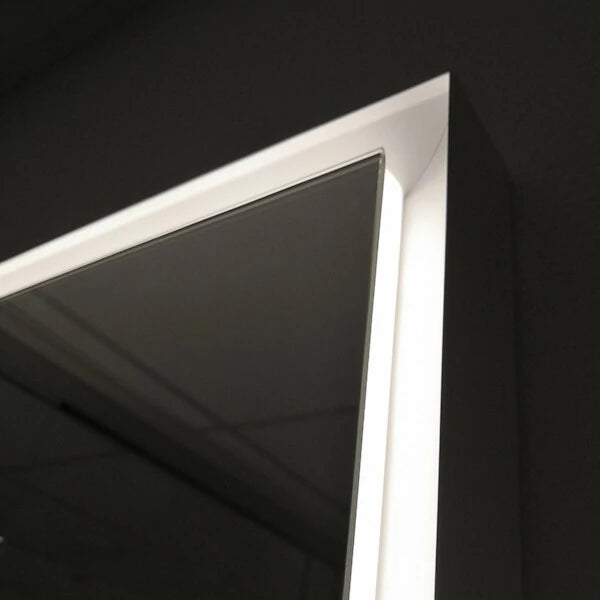 LED Mirror Muatoa Delux i vit med dimmer, olika storlekar