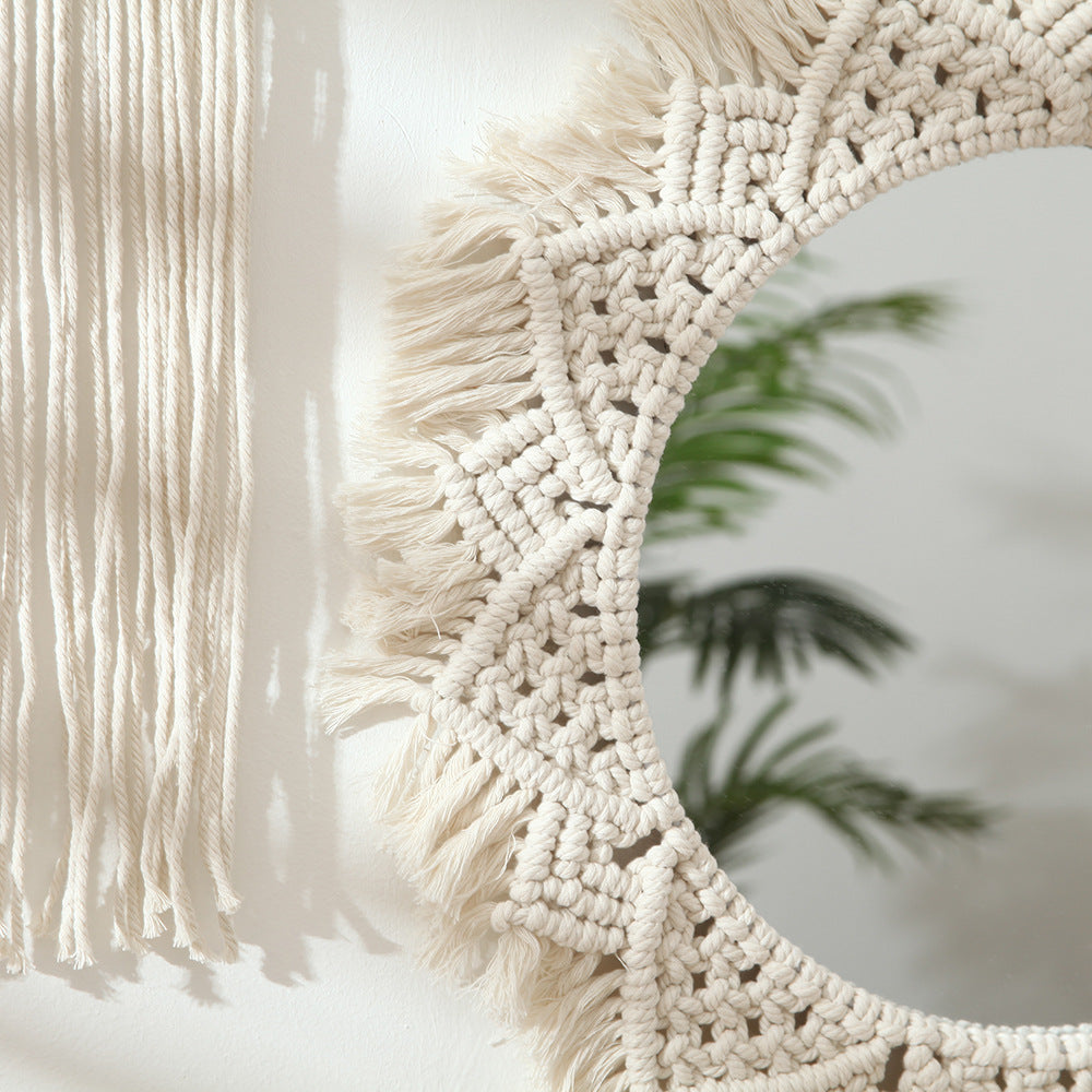 Cotton Rope Woven Mirror Handmade-1