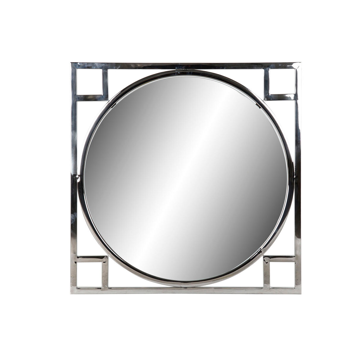 Wall mirror DKD Home Decor Silver Crystal Steel (70 x 2 x 70 cm)-0