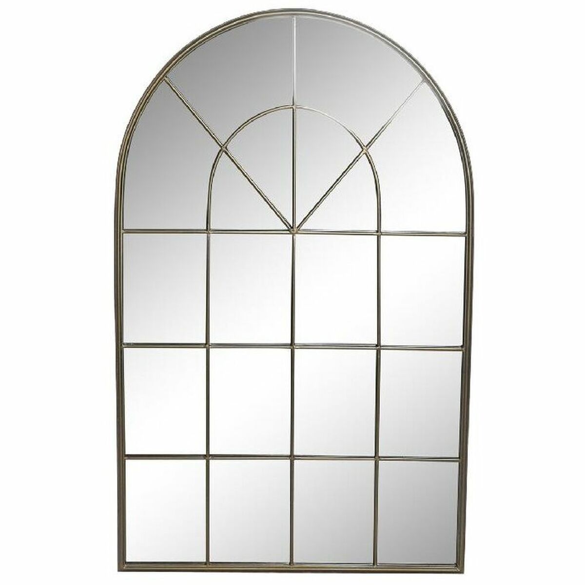 Wall mirror DKD Home Decor Mirror Golden Metal Windows (82,5 x 3 x 130,5 cm)-0