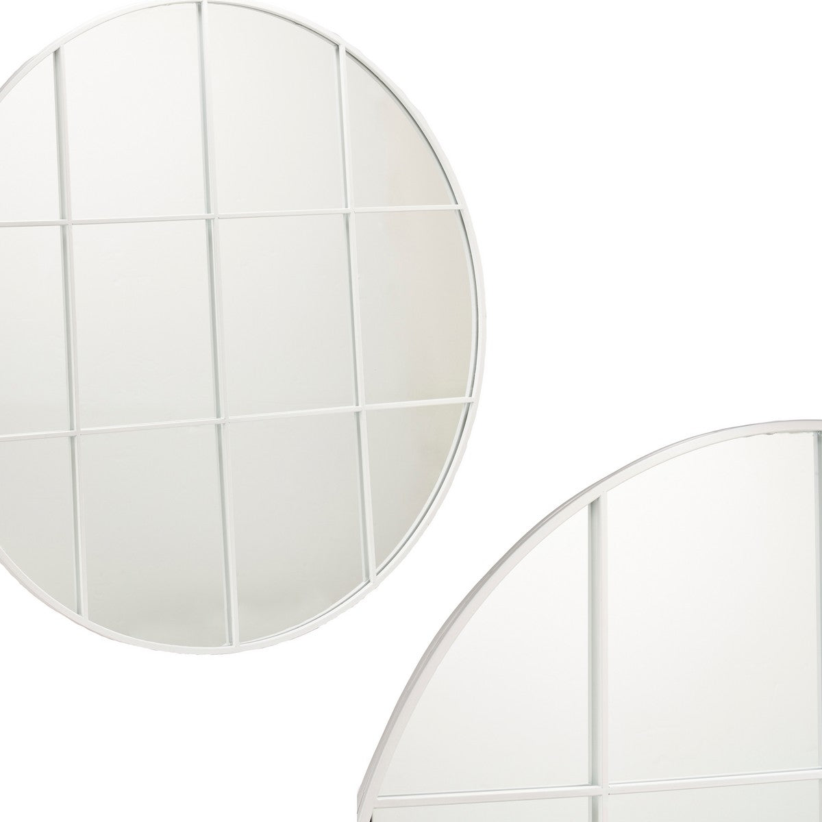 Wall mirror Circular Metal White (100 x 2,5 x 100 cm)-2