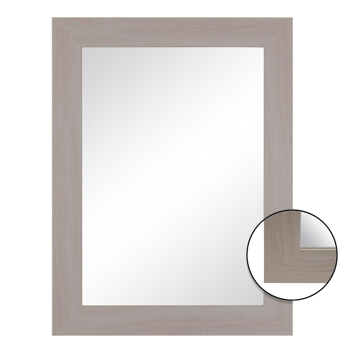 Wall mirror 64 x 1,5 x 86 cm Natural DMF-0