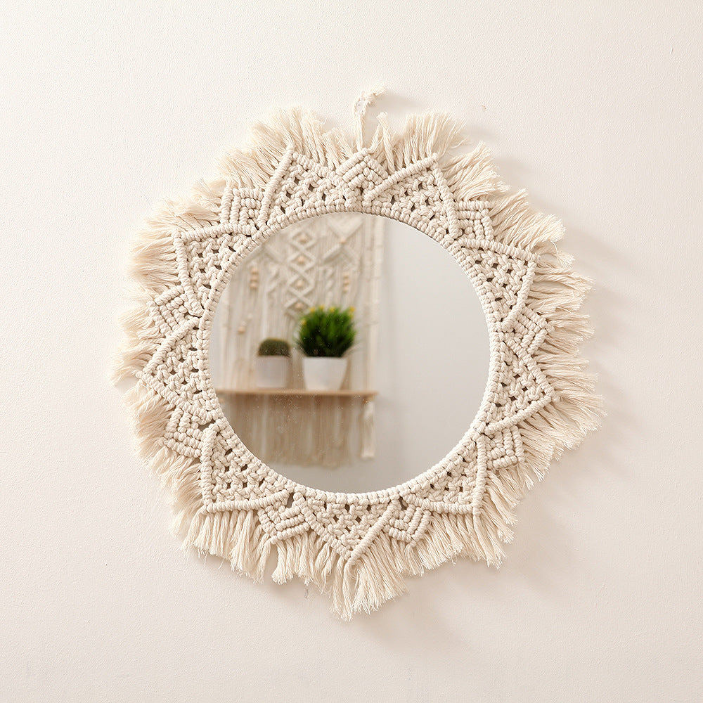 Cotton Rope Woven Mirror Handmade-0